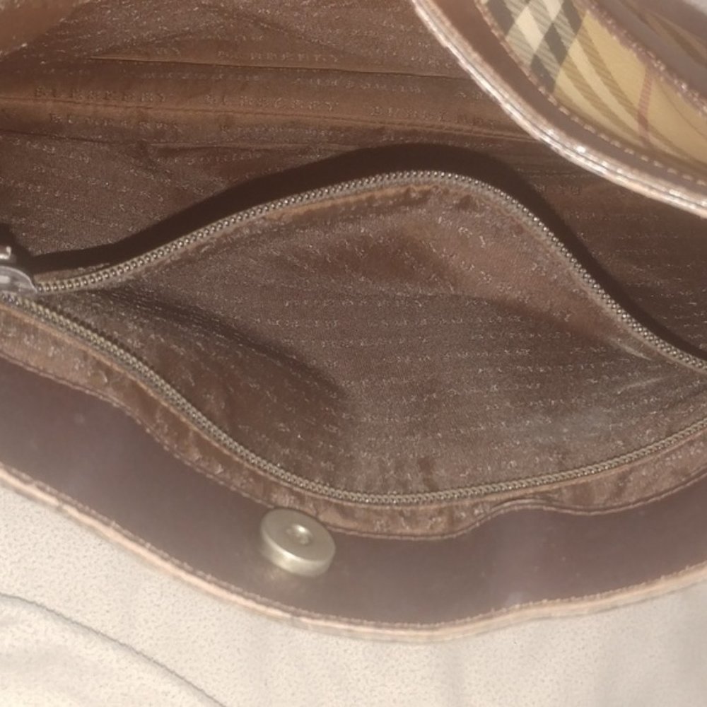 Large Burberry bag purse brown nova check leather - Picture 6 of 16